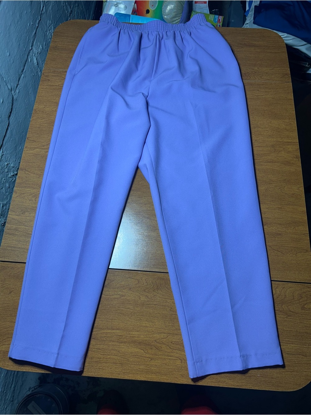BonWorth Lavender Purple Elastic Waist Pull On Trousers L